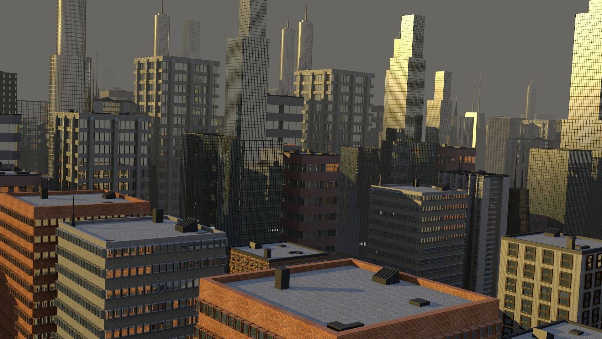 High Quality CityScape 3D model_0