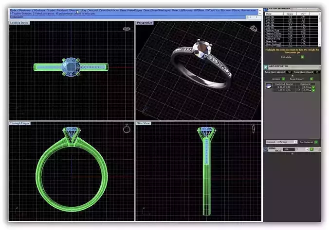 Silver Engagement Ring With Diamonds 140