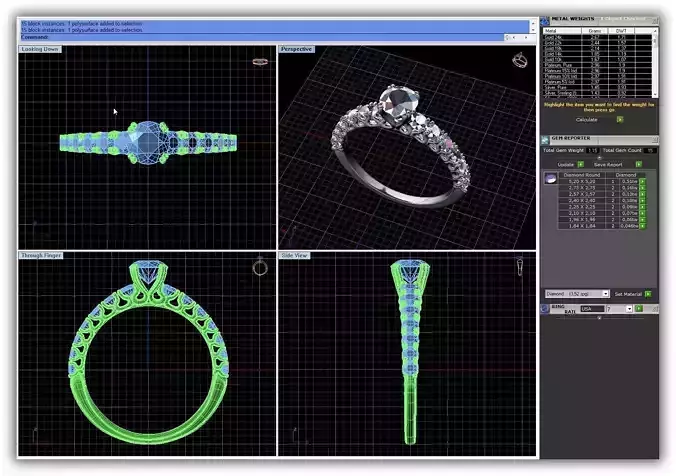 Side Stone Ring With Diamonds 26