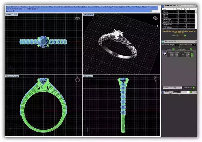Side Stone Ring With Diamonds 27