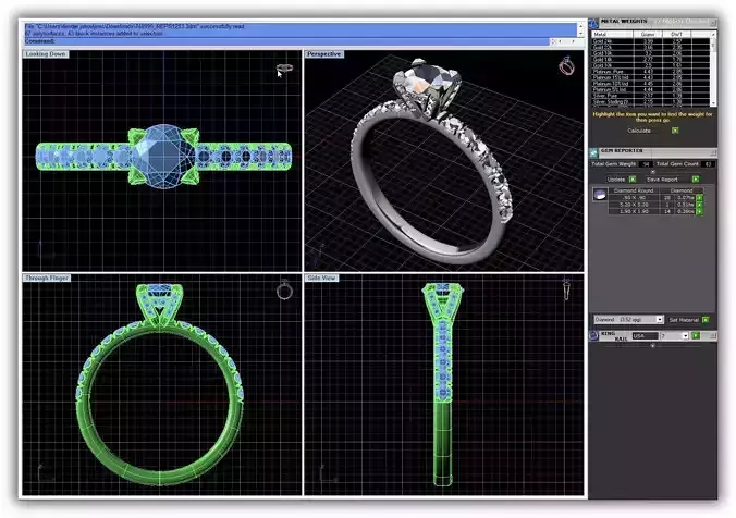 Side Stone Ring With Diamonds 28