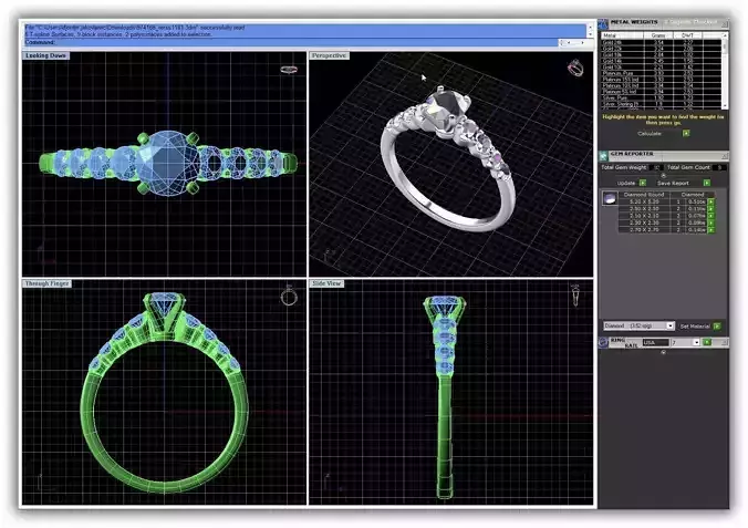 Silver Ring With Diamonds 31