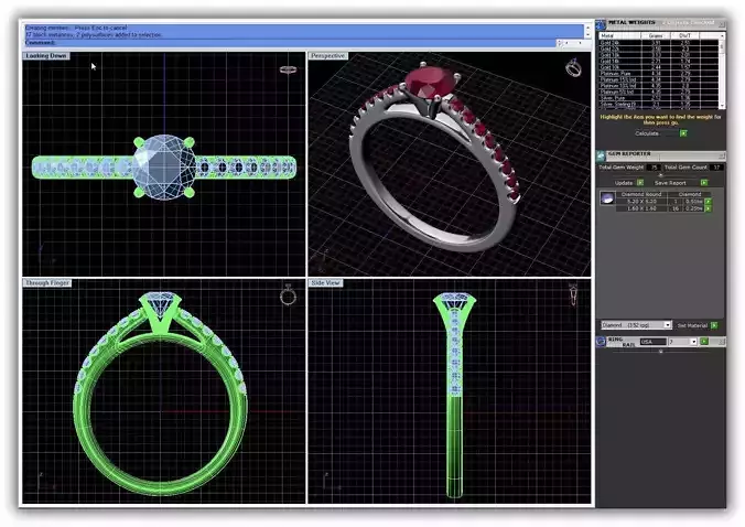 Silver Ring With Gemstones 3