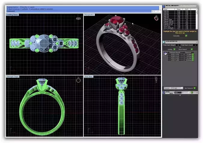 Silver Ring With Gemstones 4