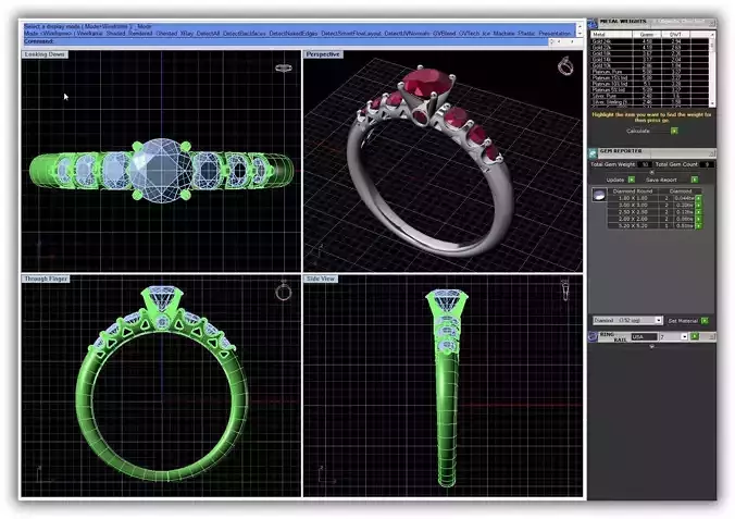 Silver Ring With Gemstones 5