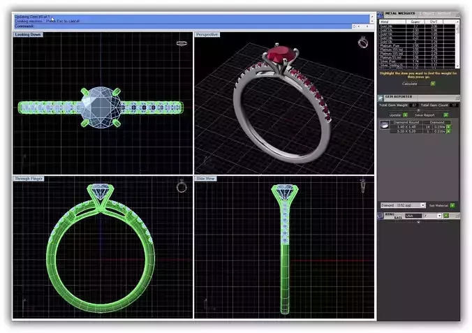 Silver Ring With Gemstones 6