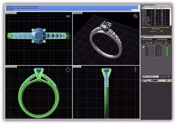 Silver Ring With Diamonds 33