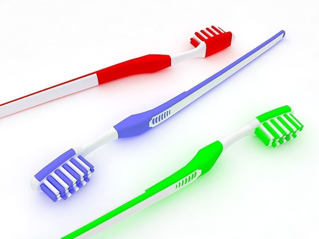 toothbrush Low-poly 3D model_2