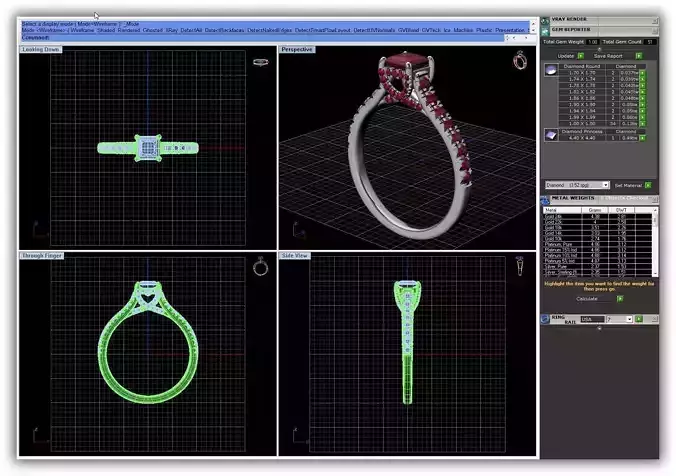 Side Stone Ring With Gemstones 7