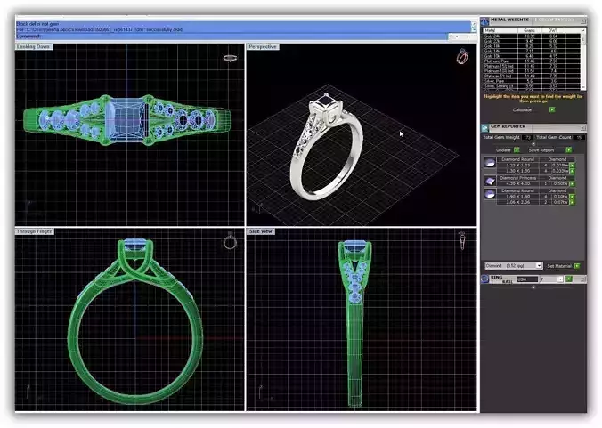 Silver Ring With Diamonds 35