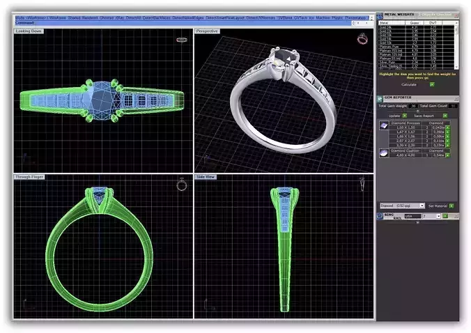 Silver Ring With Diamonds 36