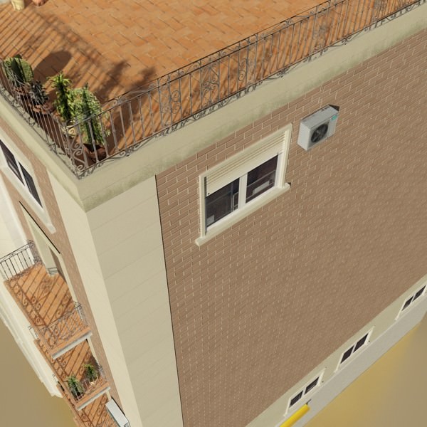 Photorealistic Low Poly Building Low-poly 3D model_7
