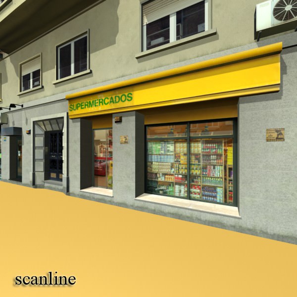 Photorealistic Low Poly Building Low-poly 3D model_9