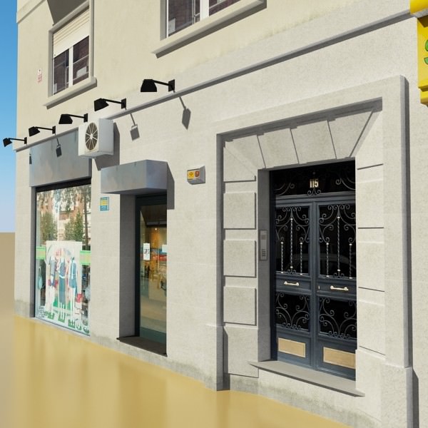 Photorealistic Low Poly Building Low-poly 3D model_4