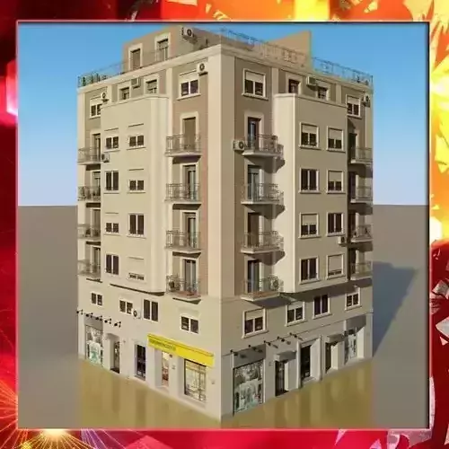 Photorealistic Low Poly Building