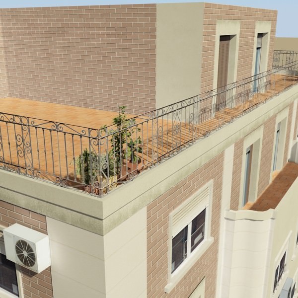 Photorealistic Low Poly Building Low-poly 3D model_6