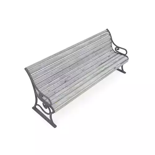 bench park Low-poly 3D model