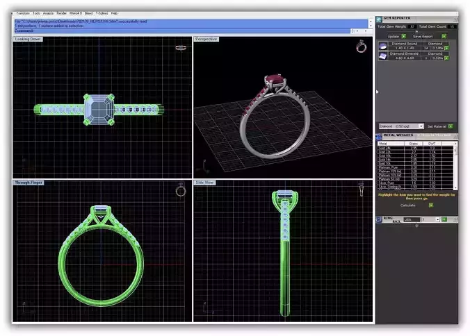 Silver Ring With Gemstones 7