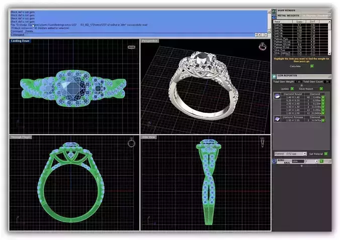 Twisted Squircle Halo Ring With Diamonds 1