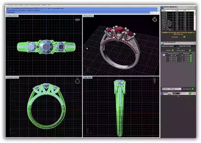 Silver Ring With Gemstones 9