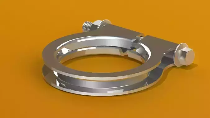 Clamp stainless steel Free 3D model