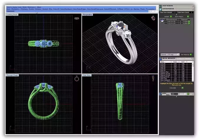 Silver 3 Stone Ring 9