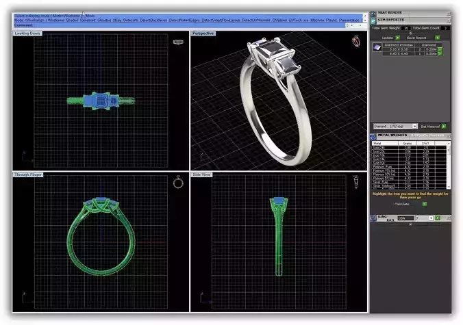 Silver 3 Stone Engagement Ring 1