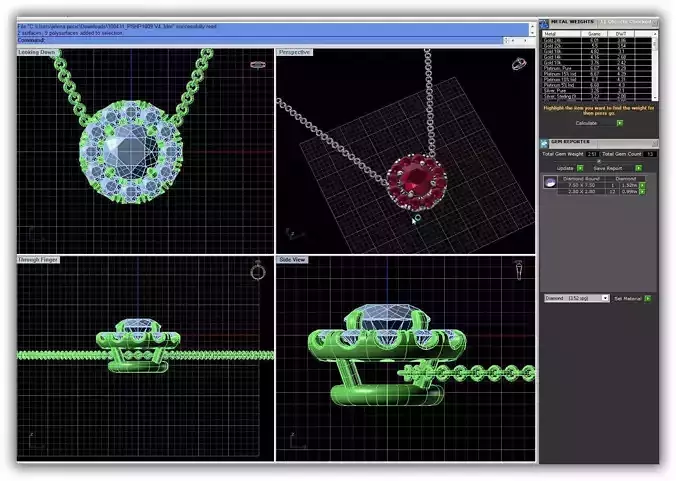 Round Shaped Halo Pendant With Gemstones 2