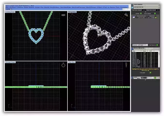 Heart Shaped Pendant With Diamonds 21