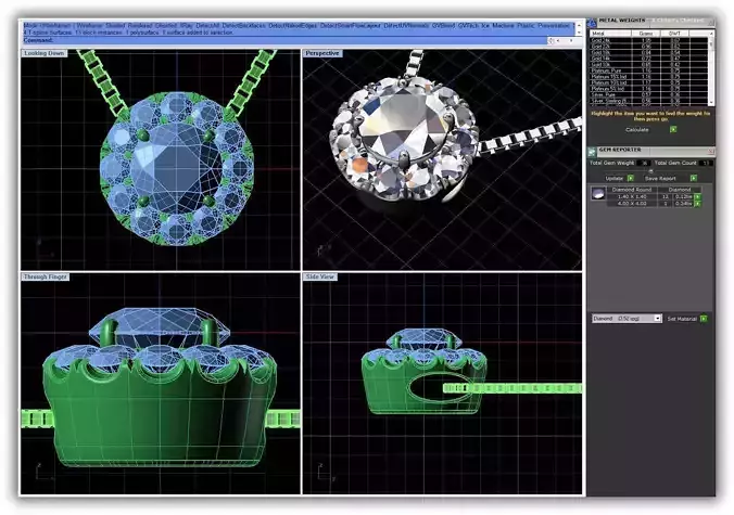 Round Shaped Halo Pendant With Diamonds 1