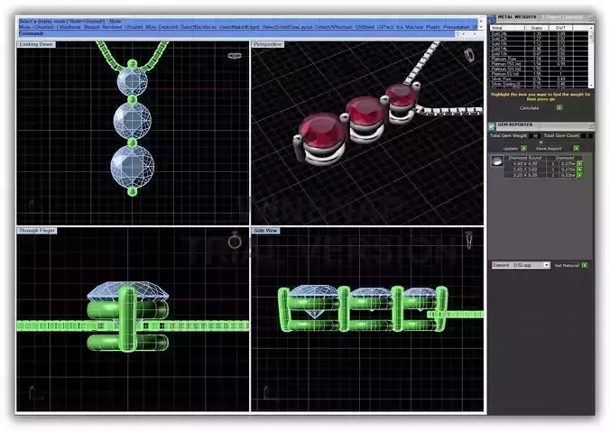 Silver Pendant With Gemstones