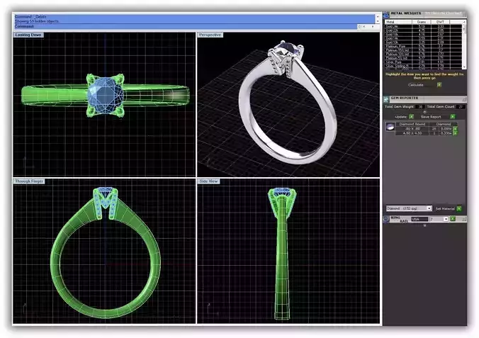 Silver Engagement Ring With Diamonds 150