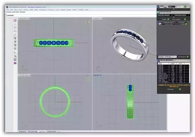 Simple Silver Ring With Sapphire 1