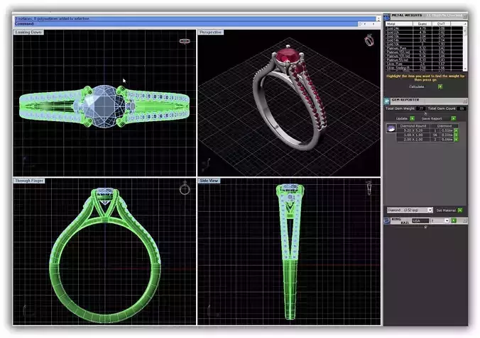 Engagement Ring With Gemstones 2