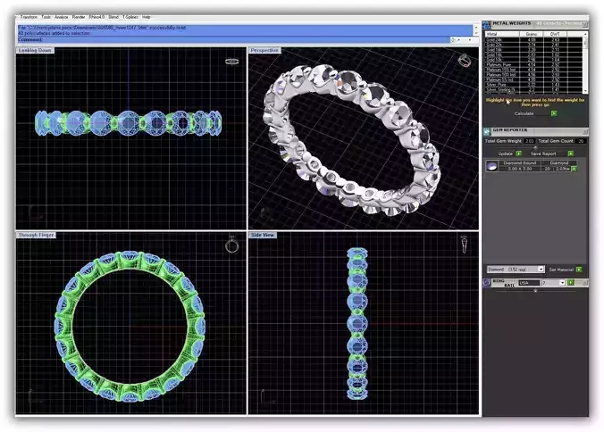Eternity Ring With Diamonds 4 3D print model