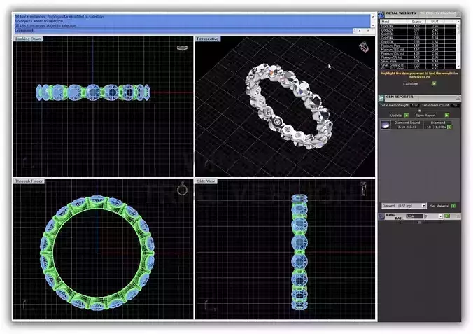 Eternity Ring With Diamonds 5 3D print model