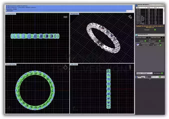 Eternity Ring With Diamonds 6 3D print model