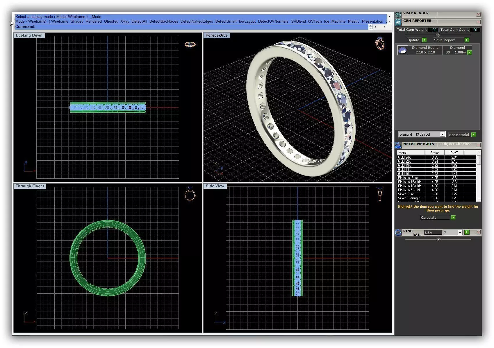 Eternity Ring With Diamonds 7 3D print model_0