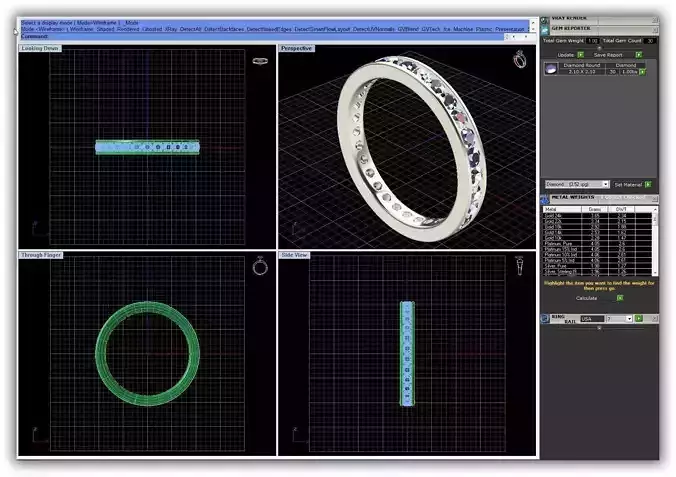 Eternity Ring With Diamonds 7 3D print model