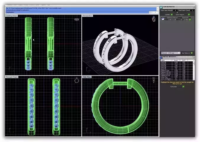 Simple Earrings With Diamonds