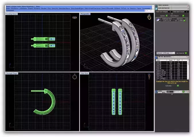 Simple Earrings With Diamonds 1