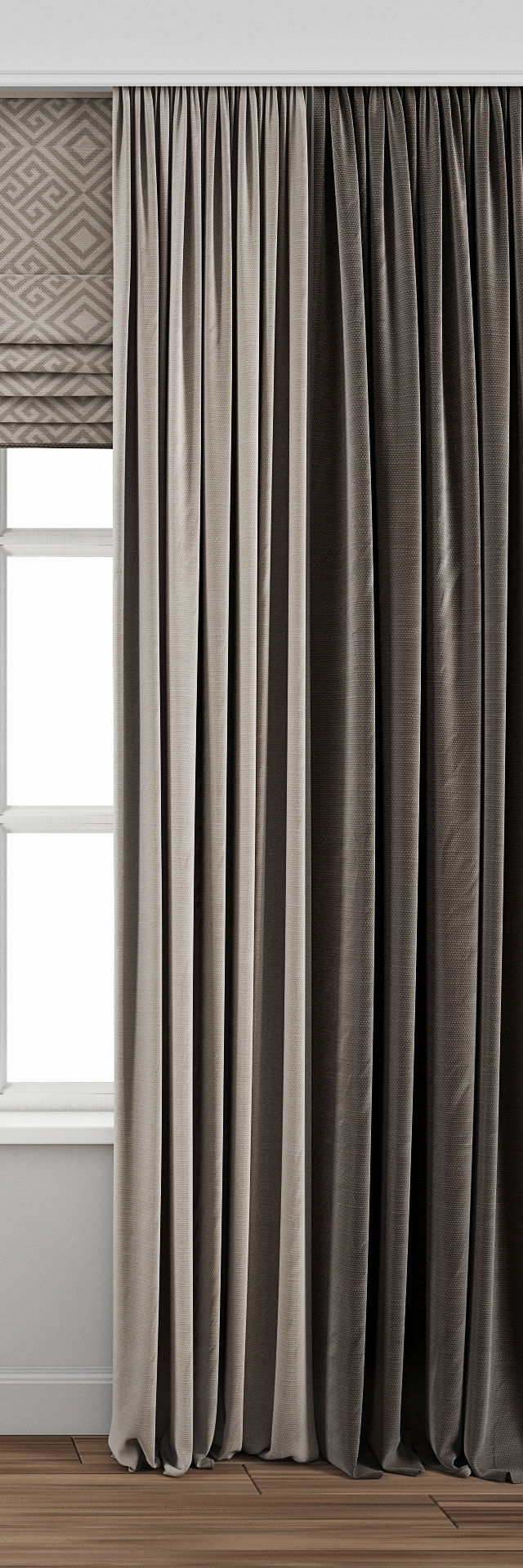 Curtain 104 with window 3D model_1