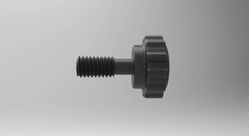 M6 plastic screw 3D print model_0