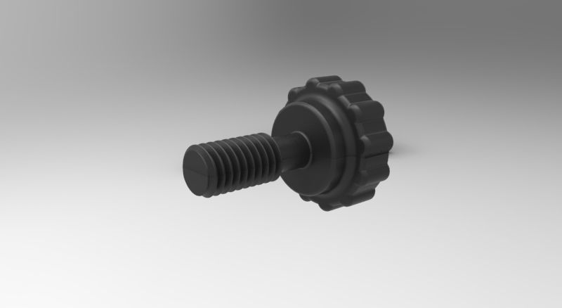 M6 plastic screw 3D print model_2