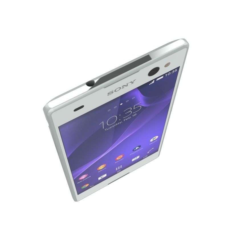 SONY XPERIA C3 GSM PHONE DUAL SIM WHITE 3D model_6
