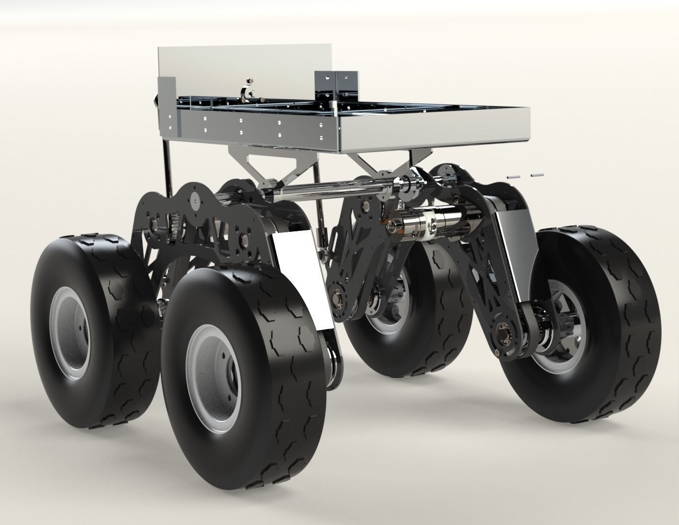 Robot 4 Wheels Drive 3D model_16
