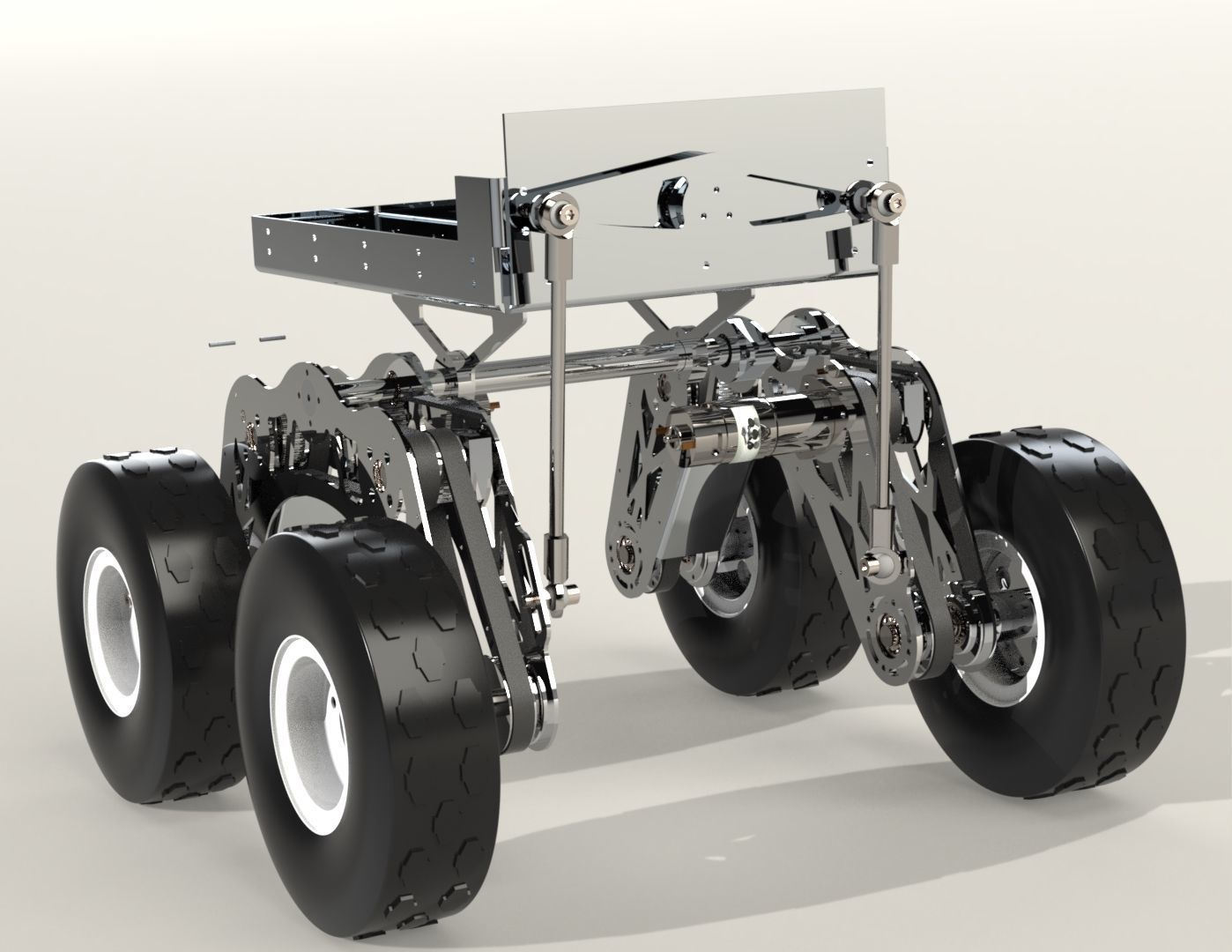 Robot 4 Wheels Drive 3D model_10