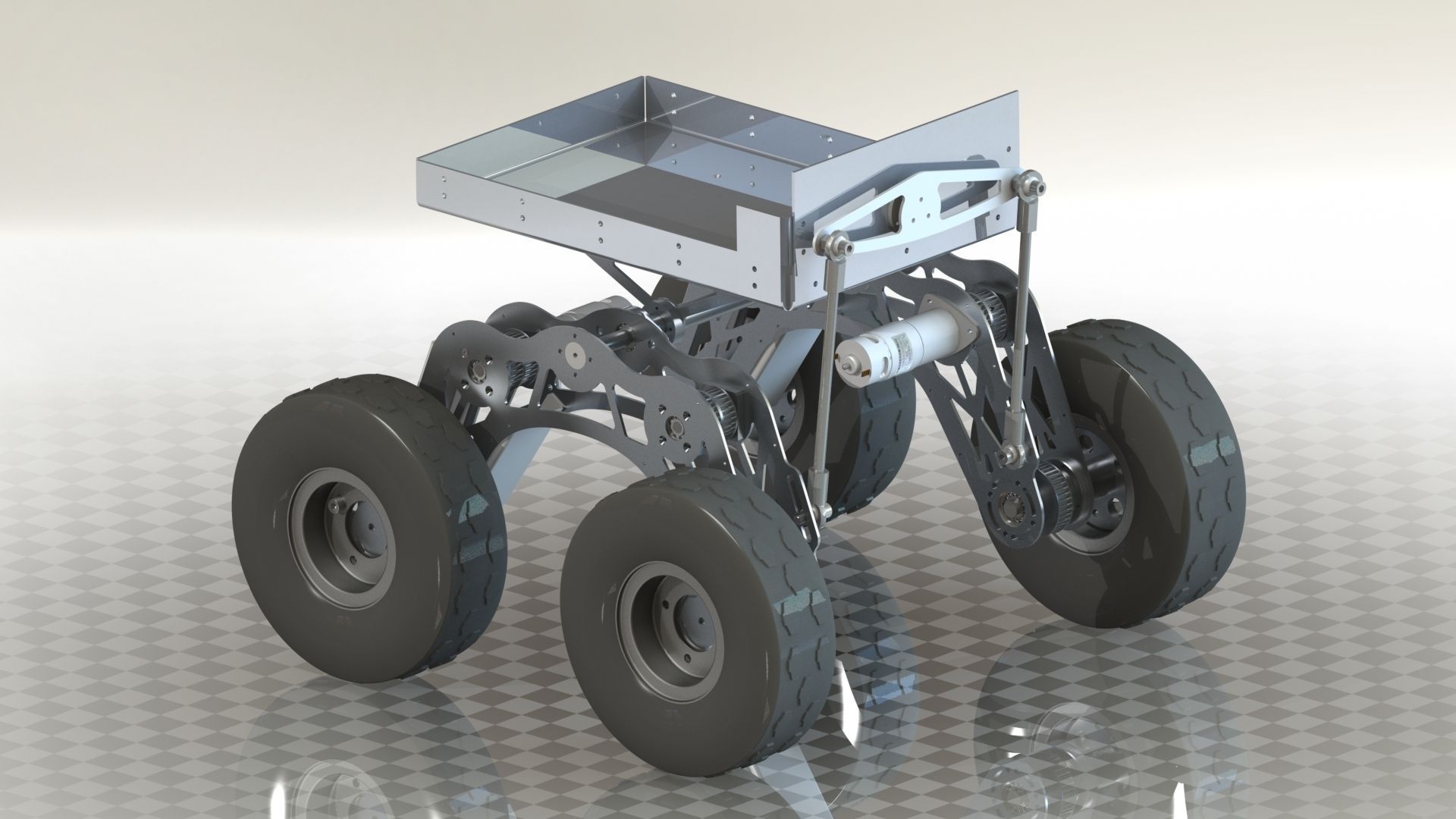 Robot 4 Wheels Drive 3D model_5