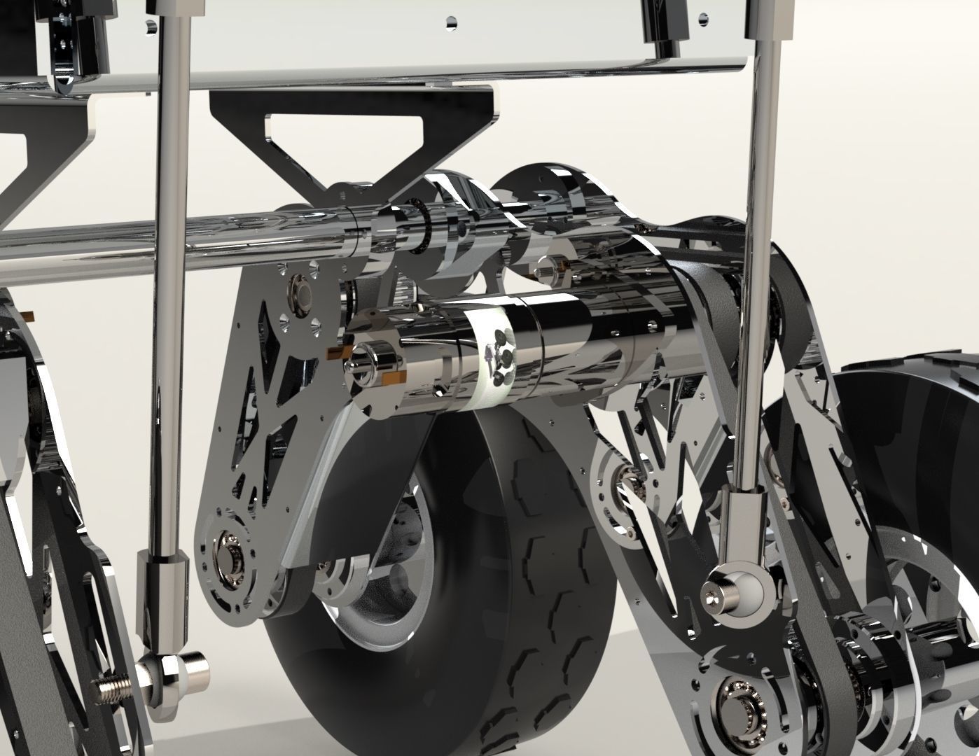 Robot 4 Wheels Drive 3D model_13