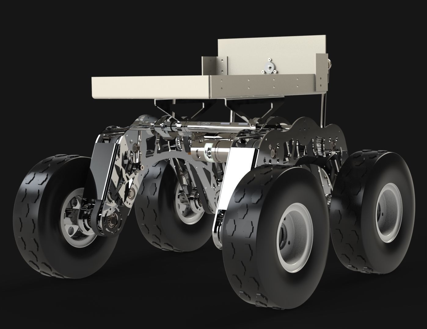 Robot 4 Wheels Drive 3D model_3
